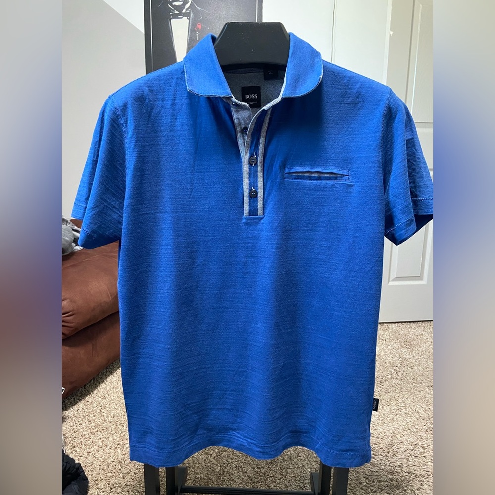 Blue Hugo Boss Polo Shirt